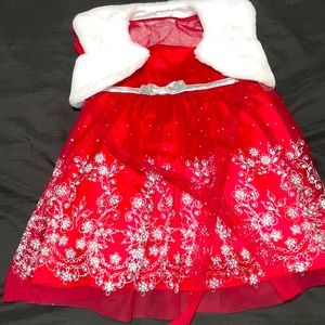 Red and silver dress size 4T by Jona Michelle good condition.
